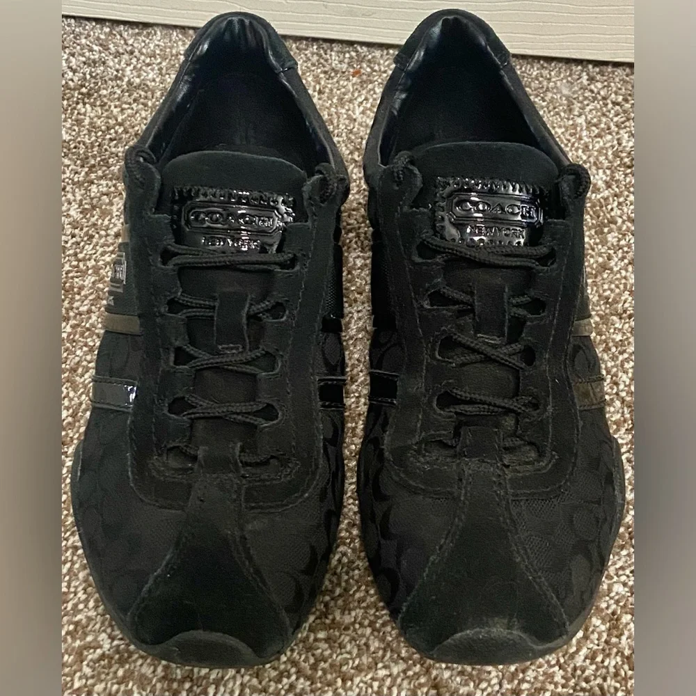 COACH Women's Signature BLACK  Athletic SNEAKERS Shoes~Size 7M~Remonna~ - Picture 3 of 9
